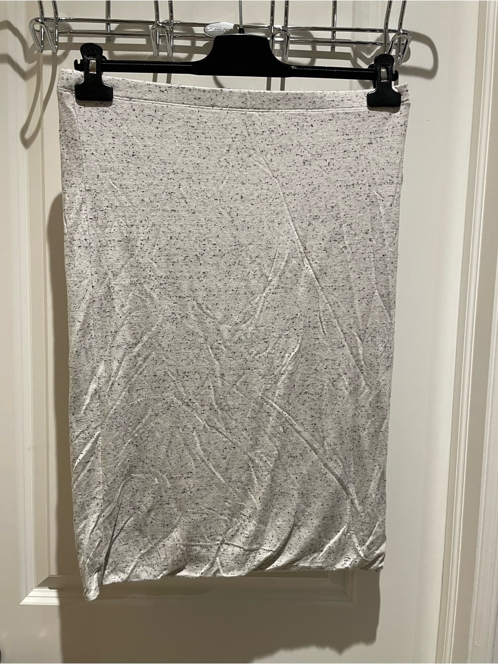 Everyday Heathered Pencil Skirt and Top - White Speckle